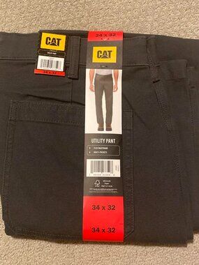 NWT Men’s Caterpillar CAT Multi Pocket Utility Pant, Gray, Size 34x32